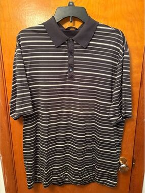 Tiger Woods Nike Golf Striped Polo Shirt Men’s Large